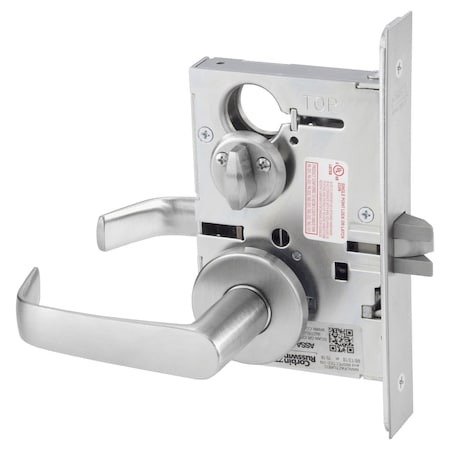 Privacy Mortise Lock, NS Lever, A Rose, Satin Chrome